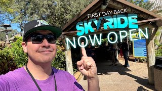 SKYRIDE IS OPEN AT BUSCH GARDENS TAMPA  First Day Back  MARDI GRAS 2024 Food amp Drink Festival Tour [upl. by Cykana]