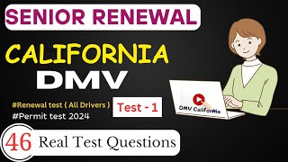 California Dmv Senior Written Test 2024  DMV Actual Test Paper  dmv California [upl. by Auhesoj846]