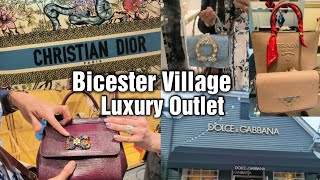 Bicester Village Luxury Designer Outlet Dior Prada Gucci Fendi Coach Holland amp Cooper Mulberry Sale [upl. by Edelson683]