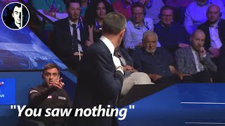 Referee Warns Ronnie OSullivan in the Final  2022 World Snooker Championship Final [upl. by Tolman]