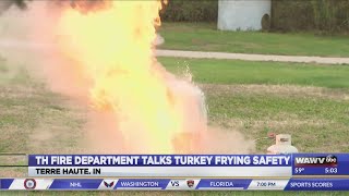 Terre Haute Fire Department Talks Turkey Frying Safety [upl. by Zetnod]