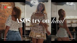 ASOS try on haul 2024 favorite outfits💛boho skirt top pajama jeans shorts [upl. by Florie642]