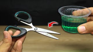 It turns out its this easy How to sharpen dull scissors so they are super sharp [upl. by Barnum]