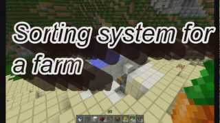 Automatic Wheat Farm Sorting SystemMinecraft 15 [upl. by Tyrrell725]