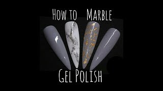 How to marble with gel Polish [upl. by Anyale62]