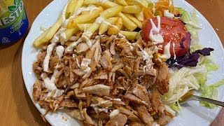 Home Made Chicken Doner Kabab  Doner kabab Plate  Doner Plato [upl. by Adnohsat]