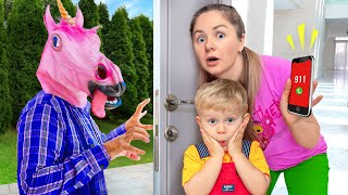 Whos At the Door  More Kids Videos by Diana and Roma Family [upl. by Acinej71]