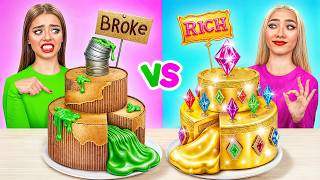 Rich vs Broke Cake Decorating Challenge  Edible Battle by Multi DO Challenge [upl. by Nnylrahc288]