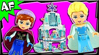 Lego Disney FROZEN Elsas Sparkling Ice Castle 41062 Stop Motion Set Review [upl. by Marx]