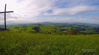 4K Menzingen Zug SWITZERLAND 丘の風景 aerialview [upl. by Dardani]