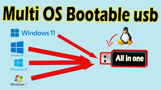 Multi Bootable usb windows 111087 and Linux  Create Multi Bootable USB from ISO with Ventoy [upl. by Shepperd]