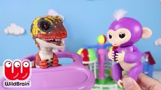 NEW Fingerlings Dinosaur Happy Meal McDonalds amp More Surprise Toys  Ellie Sparkles Toys and Dolls [upl. by Estrin]