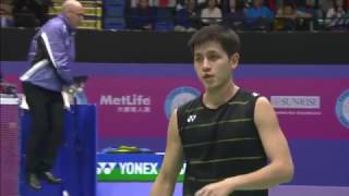 Yonex Sunrise Hong Kong Open 2016  Badminton QF M3MS  Jan O Jorgensen vs Wong Wing Ki Vincent [upl. by Lomasi]