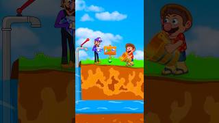 Waluigi was punished for stealing Mario’s water 💦FUNNY ANIMATION Shorts Mario Funny Cartoon 2d [upl. by Sillsby910]