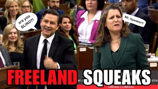 Pierre Poilievre Makes Freeland LOSE IT In Parliament [upl. by Cir]