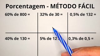 PORCENTAGEM  COMO CALCULAR PORCENTAGEM  MÉTODO FÁCIL [upl. by Ahsien]