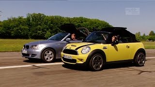 BMW 1er Cabrio gegen Mini Cabrio aus dem Archiv  Throwback Thursday  auto motor und sport [upl. by Schwarz579]