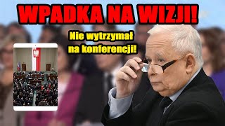 Wpadka na konferencji PiS Tablet przerwał Kaczyńskiemu irytacja lidera na wizji [upl. by Tonry]