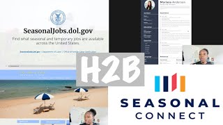 How to SIGN UP on SEASONAL CONNECT and find H2B Jobs  Seasonal Jobs DOL [upl. by Isola]