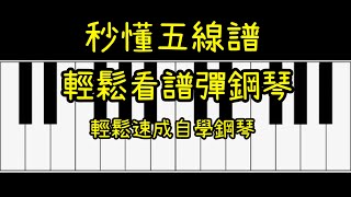 秒懂五線譜｜從此看譜彈鋼琴｜自學鋼琴 [upl. by Witty8]