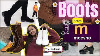 BOOTS Haul from MEESHO💕 Trendy Boots Haul  Winter Collection  Honest review GlimmerNGloss914 [upl. by Stacia]