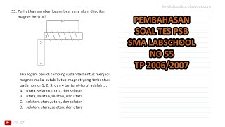 Pembahasan Tes PSB SMA Labschool TP 20062007 No 54 [upl. by Aneetak]