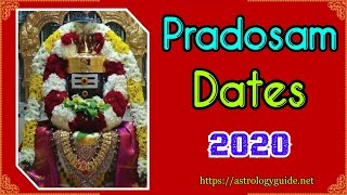 Pradosham Dates 2020 [upl. by Lebiralc]