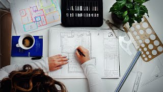 How to draw floor plans by hand [upl. by Carew]