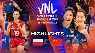 🇵🇱 POL vs 🇨🇳 CHN  Highlights Semi Finals  Womens VNL 2023 [upl. by Llerrom901]