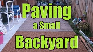 Laying Pavers on Sand or Gravel Paving Backyard with DaznDi Properties [upl. by Ahsiket]