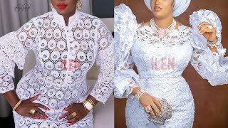 Stunning asoebi lace styles 2024  Lace dress designs for owanbe  Ankara styles [upl. by Lazos216]