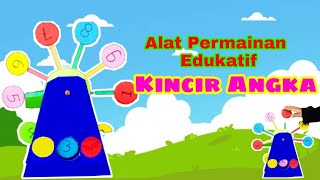 Alat Permainan Edukatif Kincir Angka  TK dan PAUD  Mengenal Angka [upl. by Arlene]