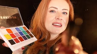 🎉 Calming Carnival Face Paint 🎉 ASMR 🎉 Pages Chatting Brushing MakeUp [upl. by Craw]