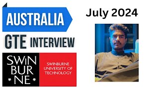 Swinburne University GTE Interview GST  GST Australia 2024  Masters in Australia [upl. by Rask]