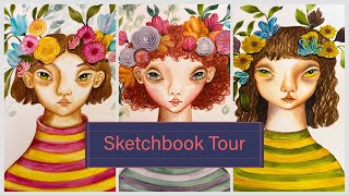 Watercolor sketchbook tour  art journal flip through WampN A Gallo Schmincke Daniel Smith Szmal [upl. by Arva570]