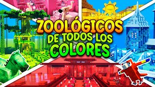 Construí ZOOLÓGICOS con TODOS los COLORES en MINECRAFT 🐠🐸 PELÍCULA COMPLETA [upl. by Drye]