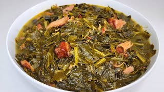 Collard greens with smoked turkey amp bacon recipe a family favorite [upl. by Assiralc]