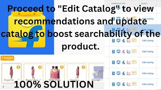 Proceed to quotEdit Catalogquot to view recommendations product flipkart listing boost visibility setting [upl. by Camilo656]