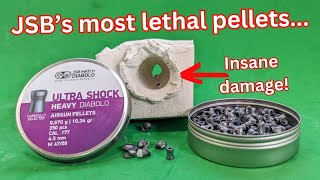 Accuracy and penetration testing the insane JSB ultra shock heavy pellets [upl. by Lyrac]