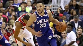 Ben Simmons Markelle Fultz NBA Debut John Wall Dunks 76ers vs Wizards 201718 Season [upl. by Saudra421]