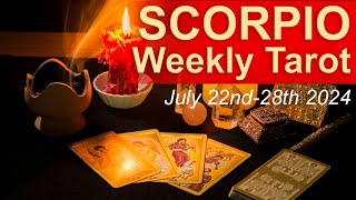 SCORPIO WEEKLY TAROT READING quotLIFE REVIEW A DECISION TAKES COURAGEquot July 22nd to 28th 2024 tarot [upl. by Giardap108]