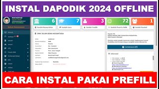 CARA UPDATE DAPODIK 2024 REGISTRASI OFFLINE PAKAI PREFIL [upl. by Siletotsira]