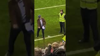 Oldham Athletic Owner Frank Rothwell fist pump celebrating the Fa Cup win against Tranmere oafc [upl. by Jarrell418]