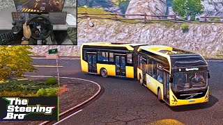 Bus Simulator 21  VOLVO 7900 Electric Articulated  Realistic Drive  G29 Steering Wheel Gameplay [upl. by Aubarta]