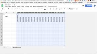 Tutoriel  Comment facilement réaliser un calendrier sur Google Sheet [upl. by Armillia624]