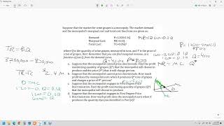 How to find profit maximizing quantity and profit from first degree price discriminating monopolist [upl. by Gilman]