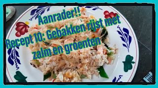 Recept 10 Gebakken rijst met zalm en groenten [upl. by Otir]