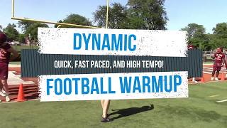 Football Dynamic Warm Up  PreGame or PrePractice Warm Up [upl. by Attirb]