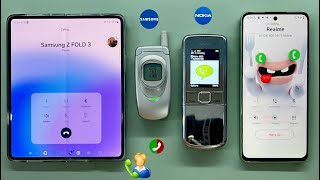 Old Samsung A800 Vs Legendary Nokia 8800 Incoming Call  Outgoing Call Samsung Z Fold3  REALME C67 [upl. by Welbie]