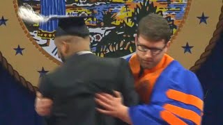 Florida College President Apologizes for Rushing Dancing Graduates Off Stage [upl. by Acirrehs]